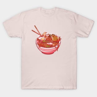 Capybara Noodle Bowl T-Shirt